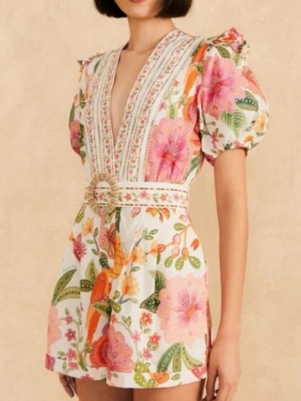 FARM Rio Macaw Bloom Cotton Romper